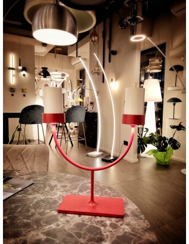 LAMPADA DA TAVOLO RICARICABILE PERPETUA DOUBLE ROSSO