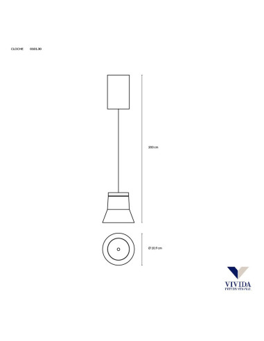 SOSPENSIONE CLOCHE NERO