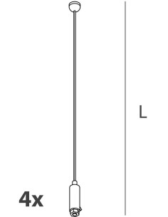 KIT SOSPENSIONE PER PANNELLO SCHOOL H1200 2