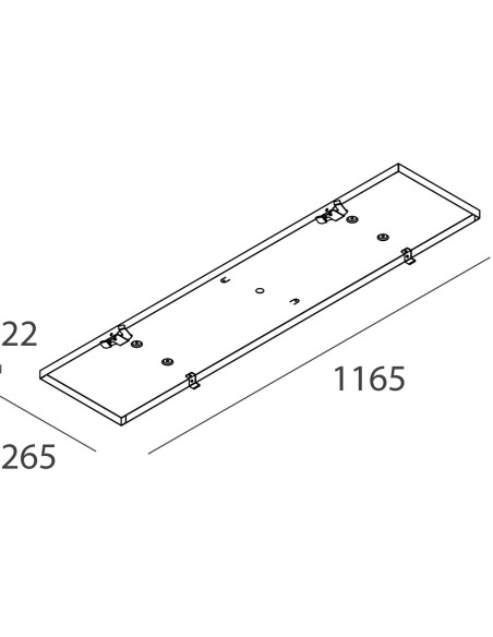 KIT INSTALLAZIONE A PLAFONE 1200X300 SCHOOL