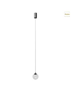 SOSPENSIONE IRIDES TRASPARENTE D. 10CM 3W 3000K