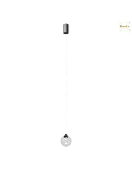 SOSPENSIONE IRIDES TRASPARENTE D. 10CM 3W 3000K