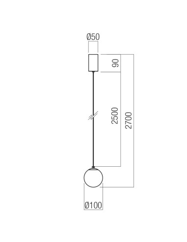 SOSPENSIONE IRIDES TRASPARENTE D. 10CM 3W 3000K