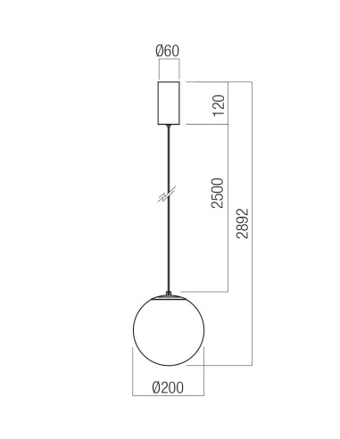 SOSPENSIONE IRIDES TRASPARENTE D. 20CM 7W 3000K