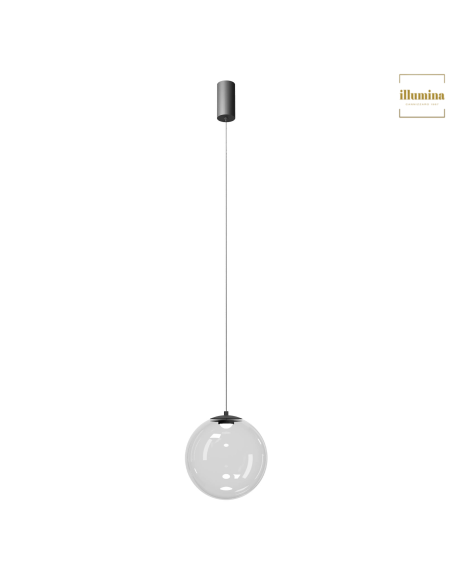 SOSPENSIONE IRIDES TRASPARENTE D. 25CM 10W 3000K