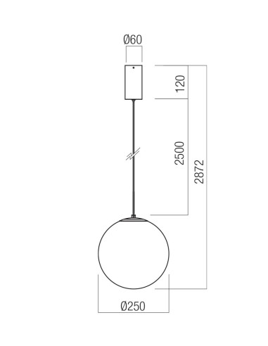 SOSPENSIONE IRIDES TRASPARENTE D. 25CM 10W 3000K