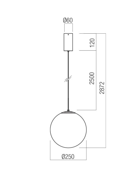 SOSPENSIONE IRIDES TRASPARENTE D. 25CM 10W 3000K