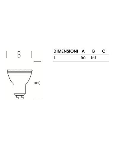 LAMPADINA LED GU10 HP 100° 7W 1100LM 4000K
