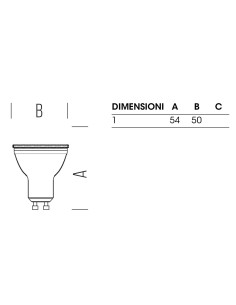 LAMPADINA LED GU10 110° 4,9W 560LM 2700K 2