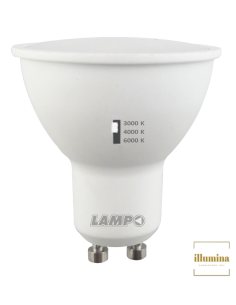 LAMPADINA LED GU10 8W TRICOLOR 8W