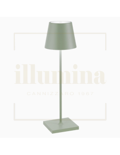 LAMPADA DA TAVOLO RICARICABILE POLDINA PRO VERDE SALVIA