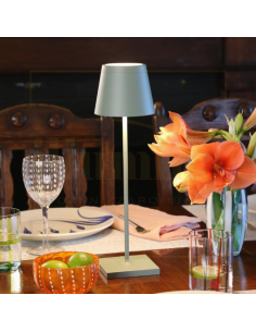 LAMPADA DA TAVOLO RICARICABILE POLDINA PRO VERDE SALVIA 2