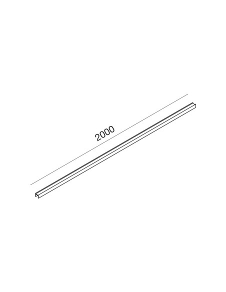 BINARIO MAGNETICO DECORATIVO NERO 1,50MT