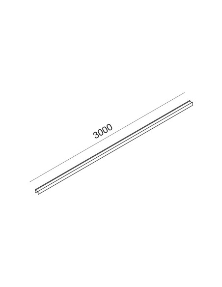 BINARIO MAGNETICO DECORATIVO NERO 3MT