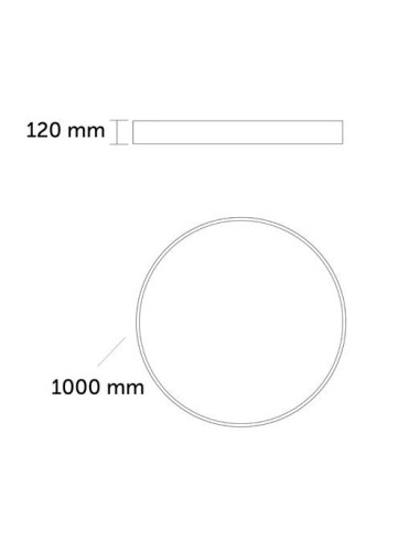 PLAFONIERA PUNNET LED 3000K/4000K D. 100 CM  CORTEN