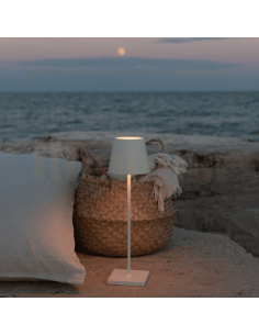 LAMPADA DA TAVOLO RICARICABILE POLDINA PRO BIANCO 2