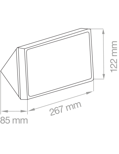 APPLIQUE TRIANGOLARE 24W CCT NERO
