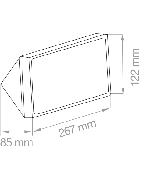 APPLIQUE TRIANGOLARE 24W CCT NERO