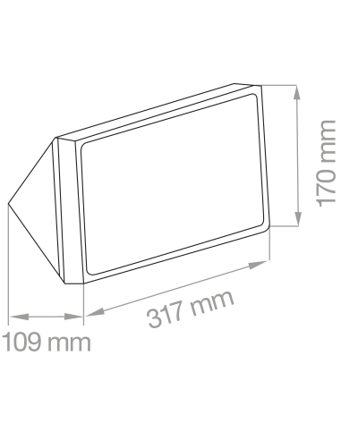 APPLIQUE TRIANGOLARE 40W CCT NERO