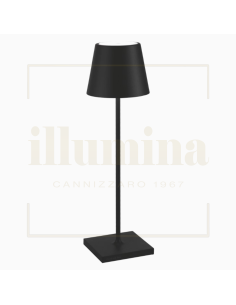 LAMPADA DA TAVOLO RICARICABILE POLDINA PRO NERO