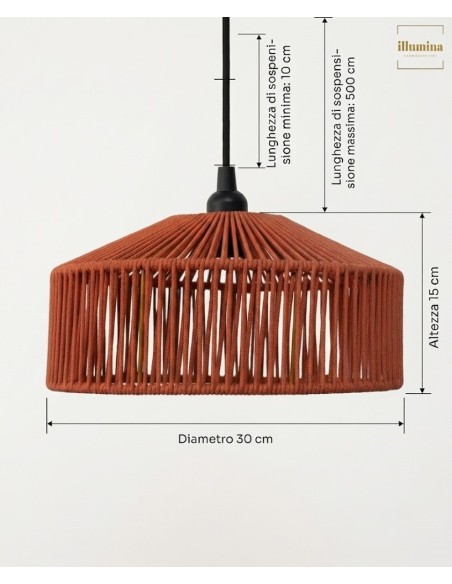 SOSPENSIONE CALABARDINA TERRACOTTA