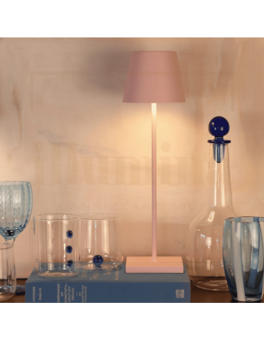 LAMPADA DA TAVOLO RICARICABILE POLDINA PRO ROSA