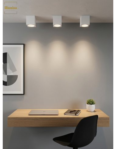 PLAFONIERA CUBICA IN GESSO PICCOLA