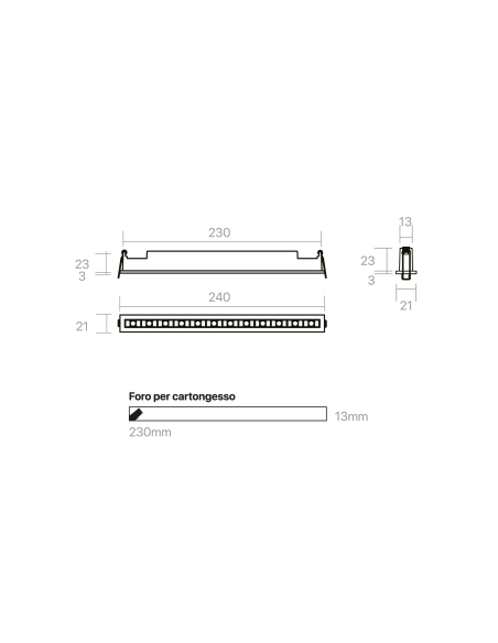 FARETTO INCASSO PIXEL 12W NERO