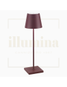 LAMPADA DA TAVOLO RICARICABILE POLDINA PRO ROSSO BORDEAUX