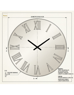 OROLOGIO VEGA BRONZO SPECCHIATO 60CM 2