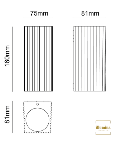 APPLIQUE MURCIA 2 CORTEN 2XGU10