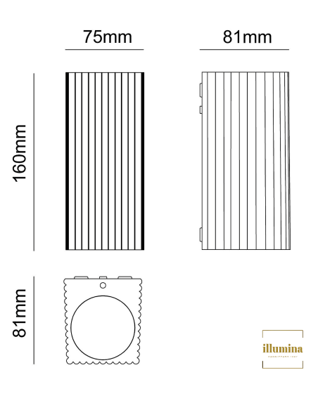 APPLIQUE MURCIA 2 CORTEN 2XGU10