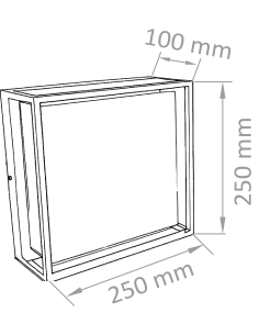NOVA 20W QUADRATA TRICOLOR NERO 2