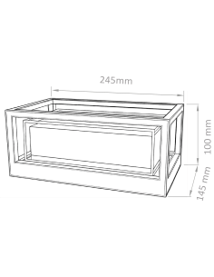 NOVA 12W RETTANGOLARE TRICOLOR NERO 2