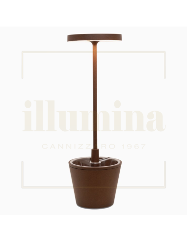 LAMPADA DA TAVOLO RICARICABILE POLDINA REVERSO CORTEN