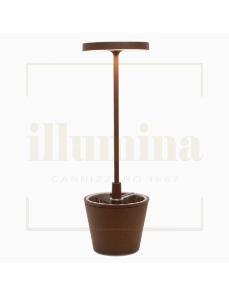 LAMPADA DA TAVOLO RICARICABILE POLDINA REVERSO CORTEN