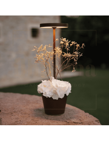 LAMPADA DA TAVOLO RICARICABILE POLDINA REVERSO CORTEN