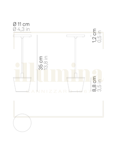 LAMPADA DA TAVOLO RICARICABILE POLDINA REVERSO CORTEN