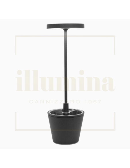 LAMPADA DA TAVOLO RICARICABILE POLDINA REVERSO NERO