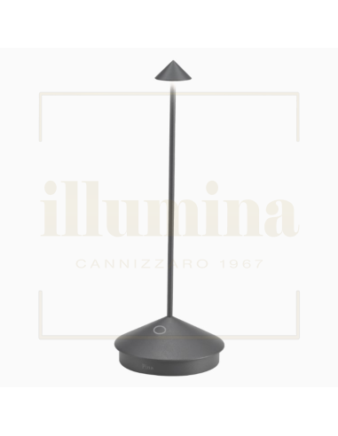 LAMPADA DA TAVOLO PINA GRIGIO SCURO