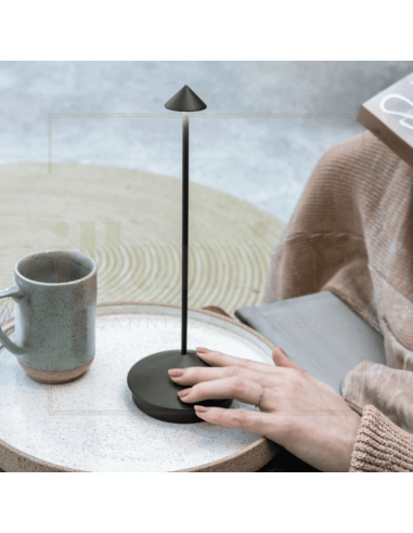 LAMPADA DA TAVOLO PINA GRIGIO SCURO