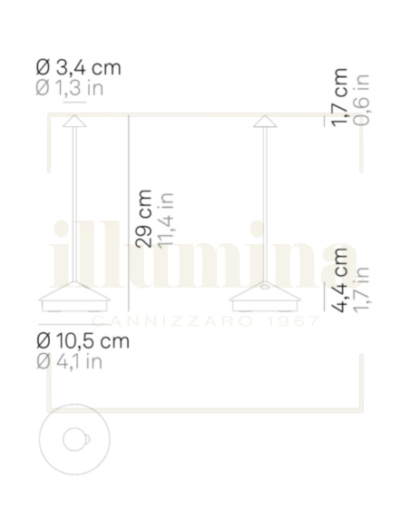 LAMPADA DA TAVOLO PINA GRIGIO SCURO