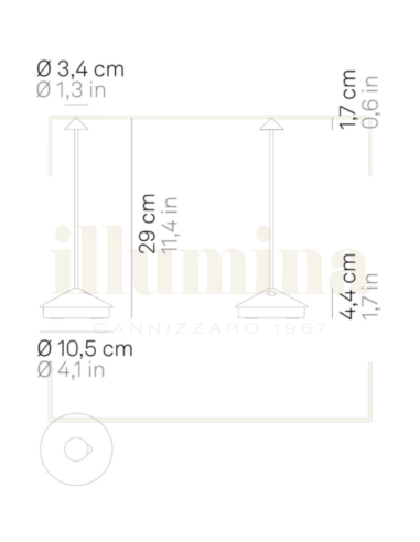 LAMPADA DA TAVOLO PINA CORTEN