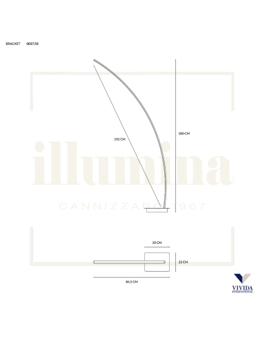 PIANTANA BRACKET BIANCO