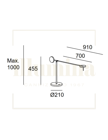 LAMPADA DA TAVOLO INVISIBLE NERO