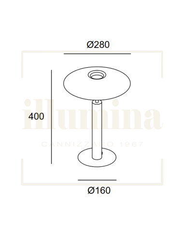 LAMPADA DA TAVOLO H NERO