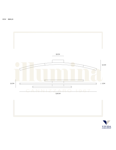 BOW PLAFONIERA 120 BIANCO