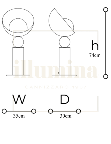 LAMPADA DA TAVOLO AURORA CAPPUCCINO