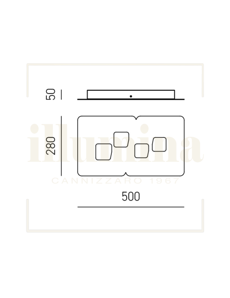 PLAFONIERA BILBAO BIANCA PICCOLA