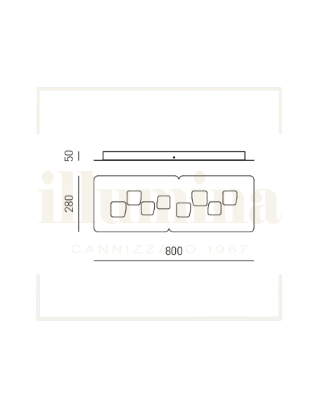 PLAFONIERA BILBAO TORTORA GRANDE